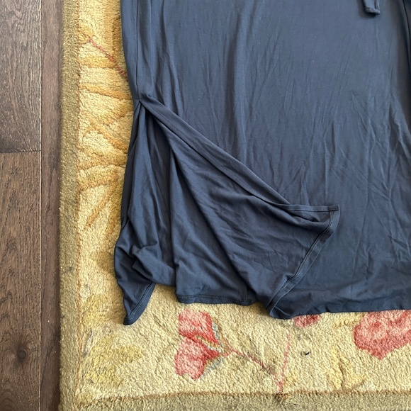 J. Jill Wearever Slate Gray Tie-Waist Maxi Dress Faux Wrap- size M - EUC - Picture 3 of 6